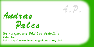 andras pales business card